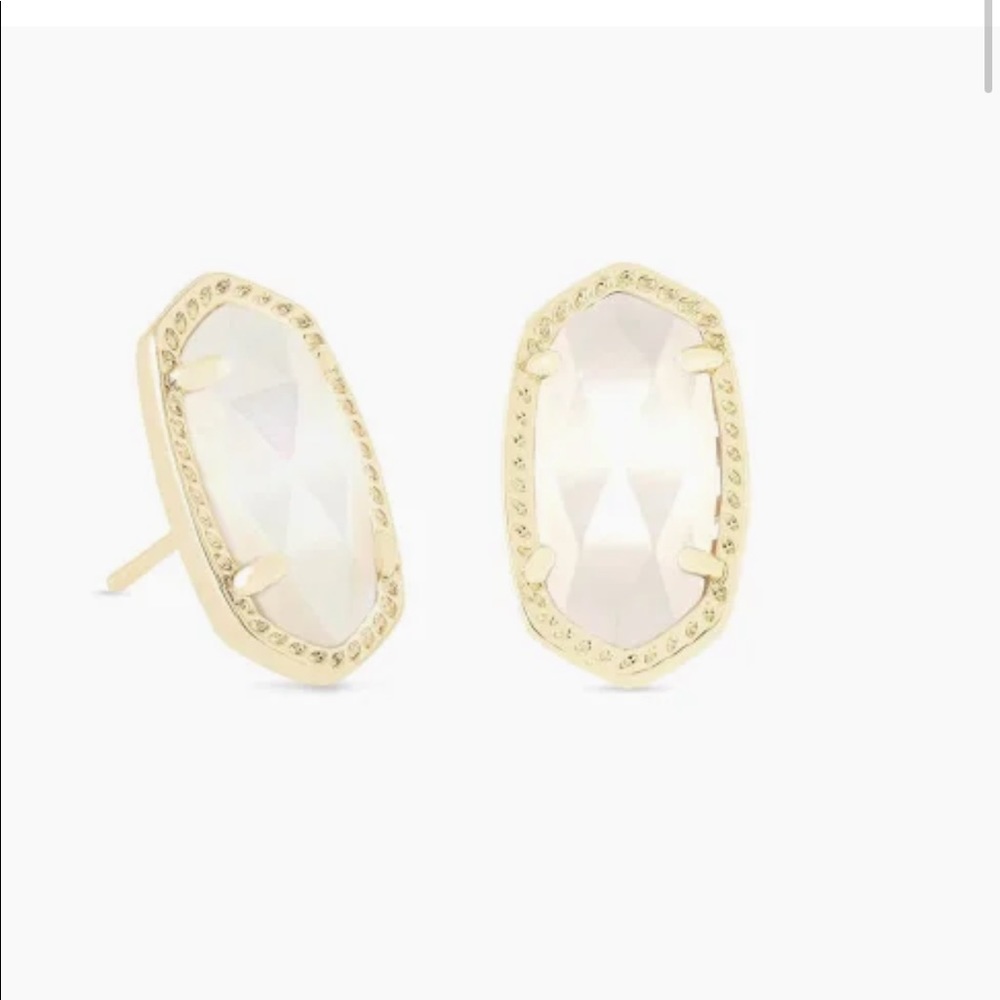 š„³SOLD Kendra Scott Mother of Pearl Ellie studs - Picture 1 of 5
